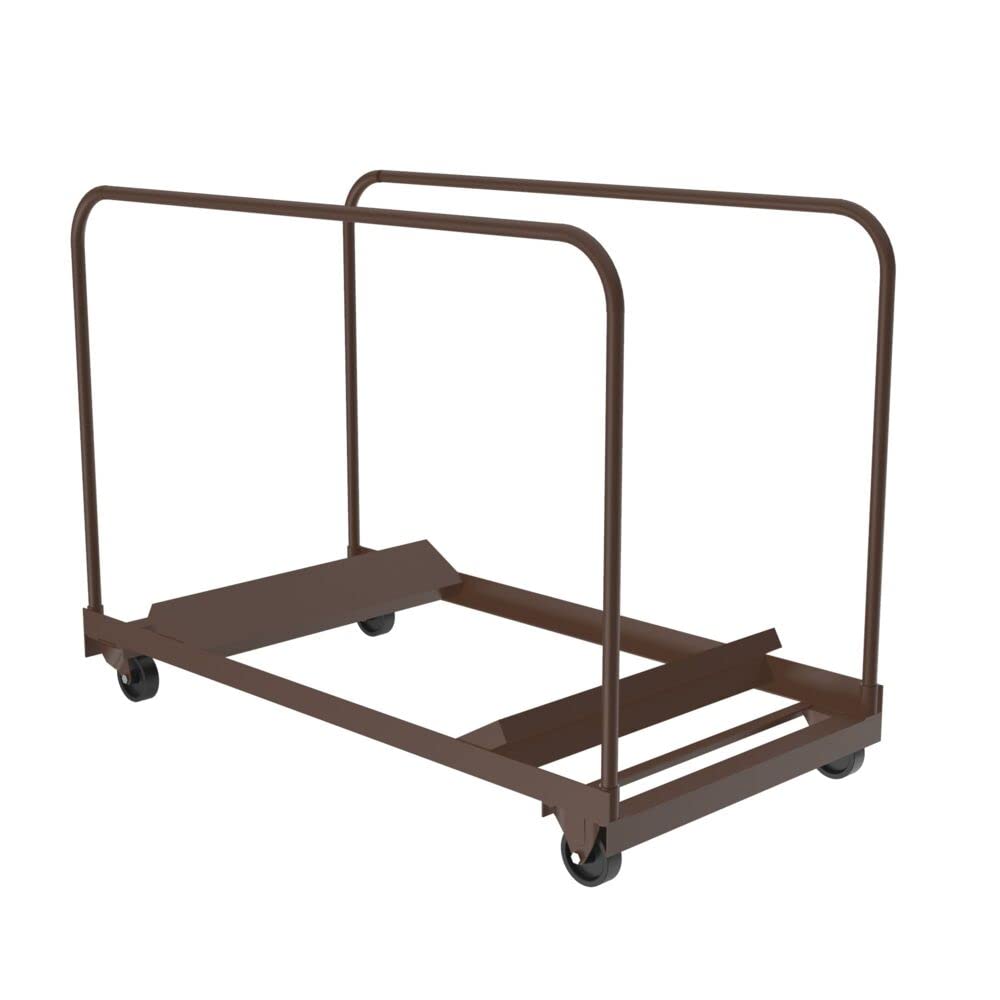 Correll Table Truck for 4', 5' and 6' Round Folding Tables, Holds up to 7-10 Tables, Edge Stacking, 28'x55', Commercial Duty Steel Construction