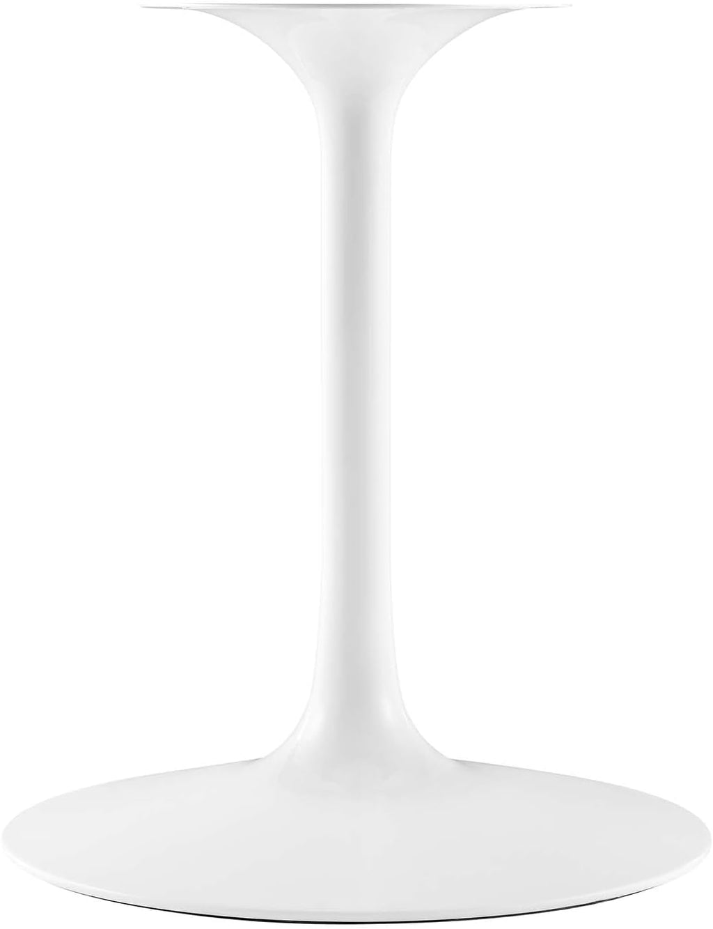 Modway Lippa 54' Oval-Shaped Mid-Century Modern Dining Table with Artificial Marble Top and White Base