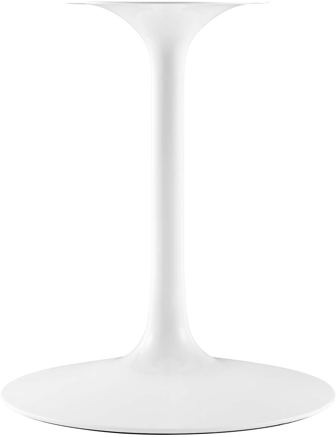 Modway Lippa 54' Oval-Shaped Mid-Century Modern Dining Table with Artificial Marble Top and White Base