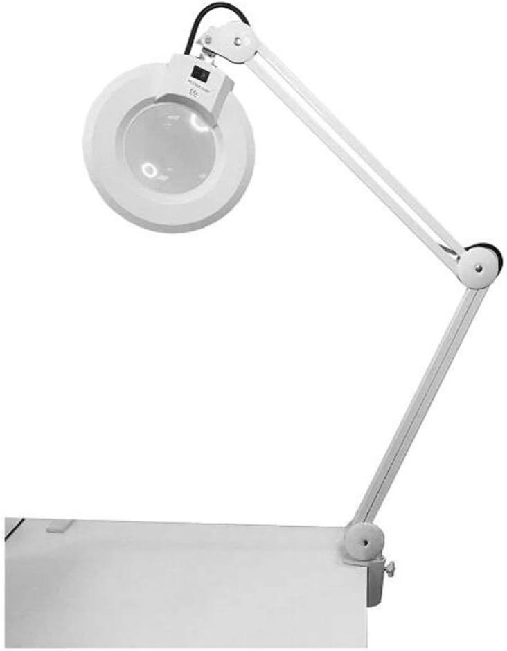 30LED Magnifying Glass Clamp Lamp,5X Magnifier Lens,Metal Hose Adjustable Swivel Arm Utility Clamp Light for Desk, Table,Craft, Jewelry,Sewing a/A Interesting Life Fashionable