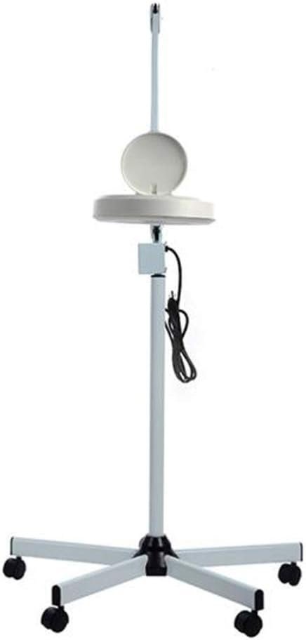 Magnifying Floor Lamp Adjustable Swivel Arm Beauty Magnifier Light 5X Magnifier LED Light with Rolling Floor Stand