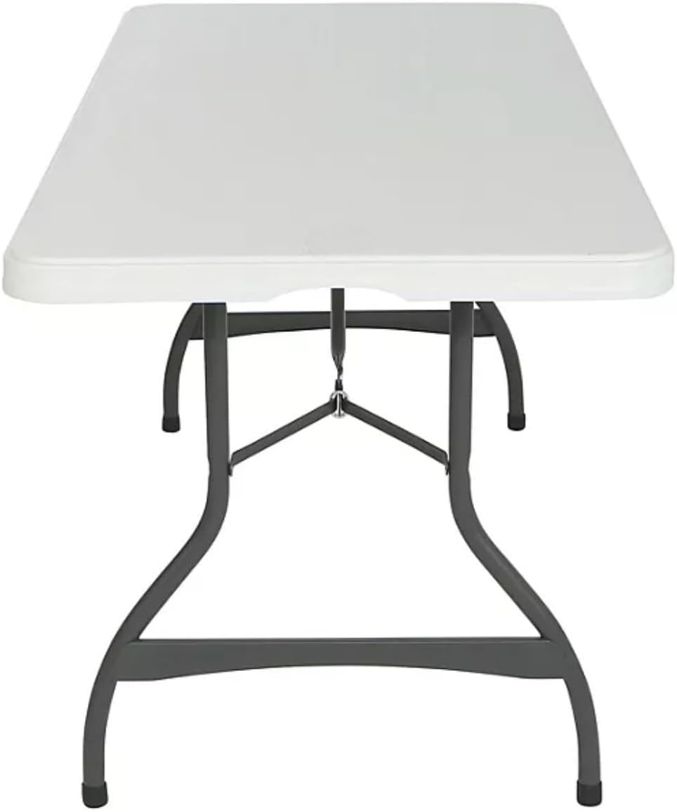 6 Foot Folding Table, Portable Rectangular Banquet Table(6' Folding Table, White Granite, 8 PK)