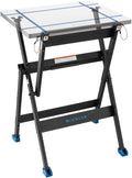 Rock-Steady Folding Steel Stand - Space-Saving Portable Work Stand w/Locking pins - 200 Pounds Capacity Woodworking Table Stand - Ideal Folding Work Stand for Router Tables and T-Track Tables