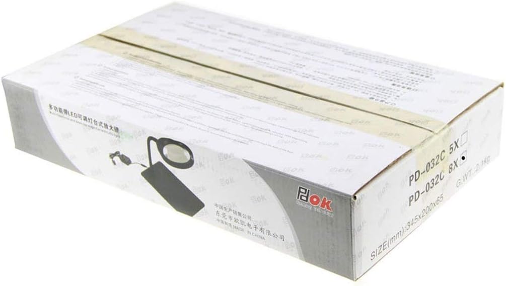 Screen Magnifier LED 8 Desktop Magnifier Magnifying lamp high Rate for The Elderly Read/Maintenance Magnifier with LED Light Double The Comfort