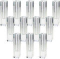 Serene Spaces Living Medium 7' Modern Crystal Square Bud Vase, Decorative Single Flower Vase for Wedding Centerpieces, Events, Parties, Home Décor Accents, Pack of 12