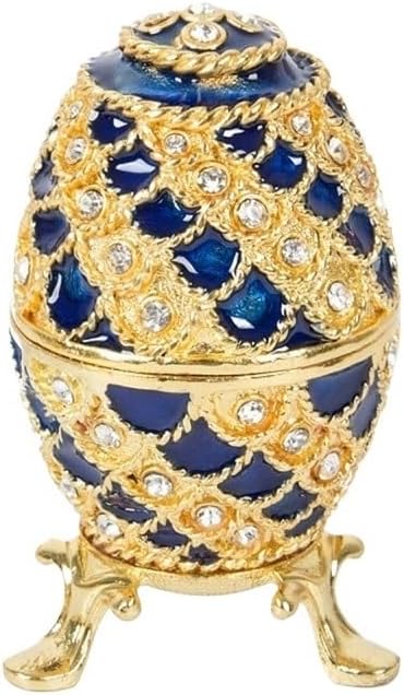 Enamel Colored Easter Egg Light Luxury Metal Jewelry Decorative Box Small Home Decor