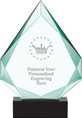 Crown Awards Personalized Crystal Trophy, 13' Engraved Legacy Jade Crystal Award Prime