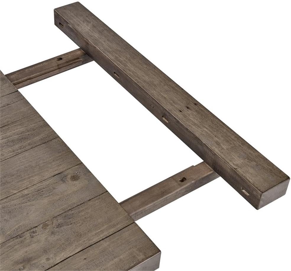 Kosas Home Quincy Reclaimed Pine Wood Extension Dining Table in Weathered Brown