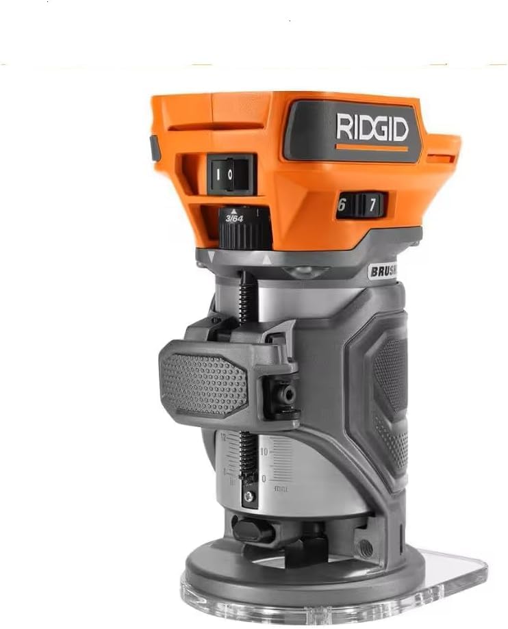 RIDGID 18V Brushless Cordless Compact Router (Tool Only) (Renewed) 1/4 in. Collet