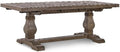 Kosas Home Quincy Reclaimed Pine Wood Extension Dining Table in Weathered Brown
