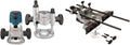 Bosch MRC23EVSK Router 15 Amp 2.3 Hp Corded Variable Speed Combination Plunge & Fixed-Base Router Kit w/ Hard Case and Deluxe Router Edge Guide w/ Dust Extraction Hood & Vacuum Hose Adapter RA1054