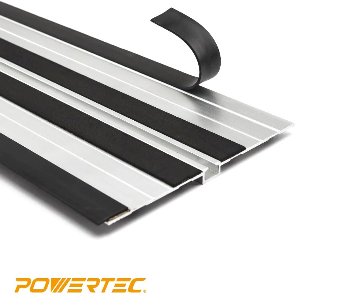 POWERTEC 110' Track Saw Guide Kit for DeWalt, Includes 2PK 55' Guide Rails, 1PK Guide Rail Connector, and 2PK 5-3/8' Track Saw Clamps (72060)