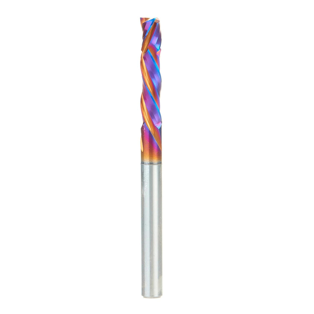 Amana Tool CNC SC Spektra Extreme Tool Life Coated Compression Spiral, 48322-K, 6mm D x 28mm CH x 6mm SHK x 75mm Long 3 Flute Router Bit