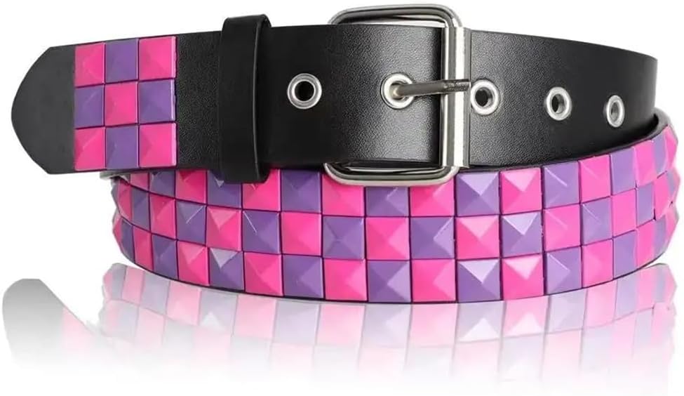 Unisex Heavy Metal Rivet Belt Punk Rock Style For Jeans Pants Streetwear