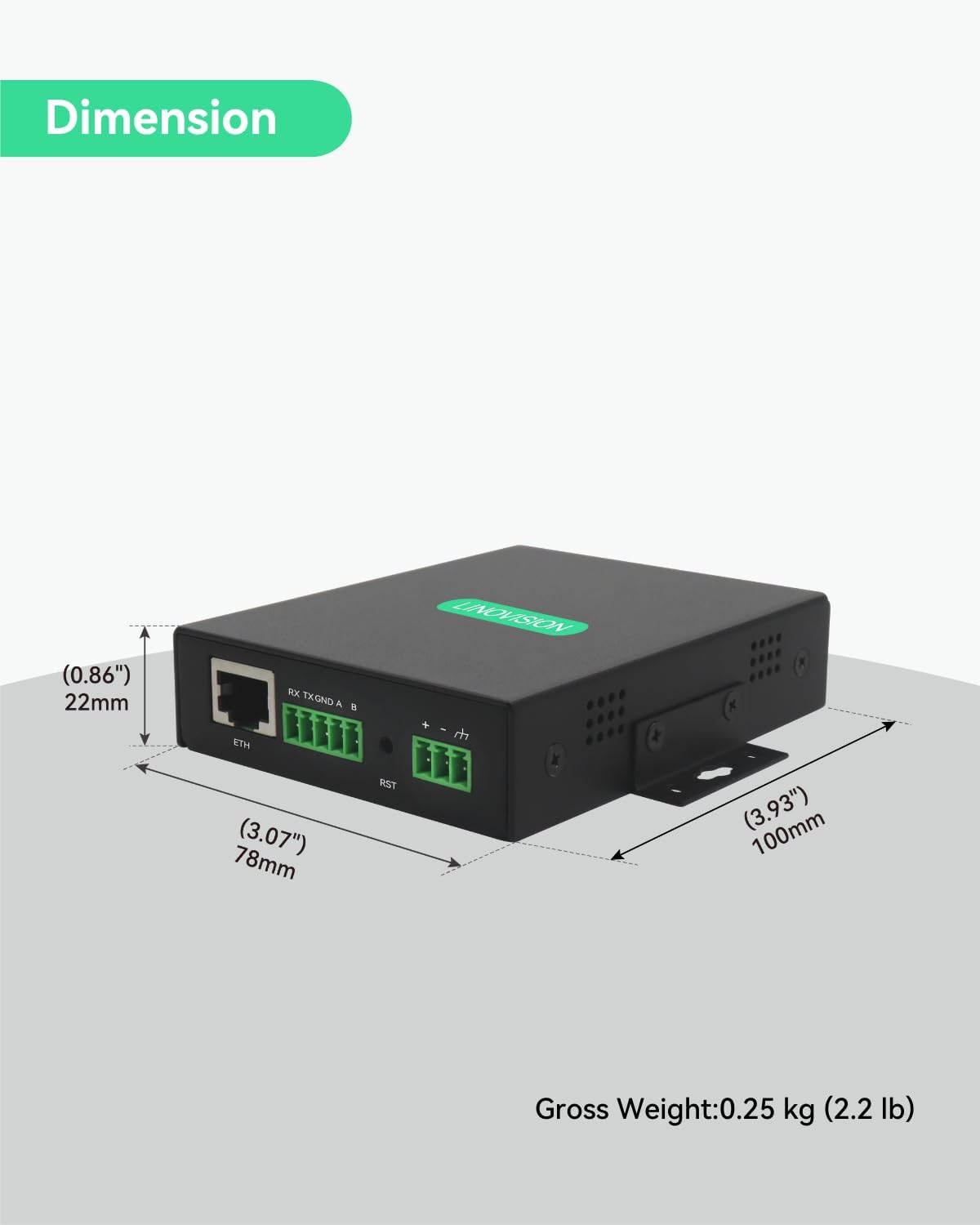 LINOVISION Industrial Global 4G LTE Cellular Router with Pre-Loaded Data Plan - 5GB 365 Days, Virtual SIM Router Supports Plug-n-Play, RS232/RS485, MQTT, Global Coverage and Pay as You Go