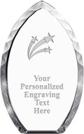 Crown Awards Customizable Crystal Trophy, 9' Engraved Tear Drop Crystal Award