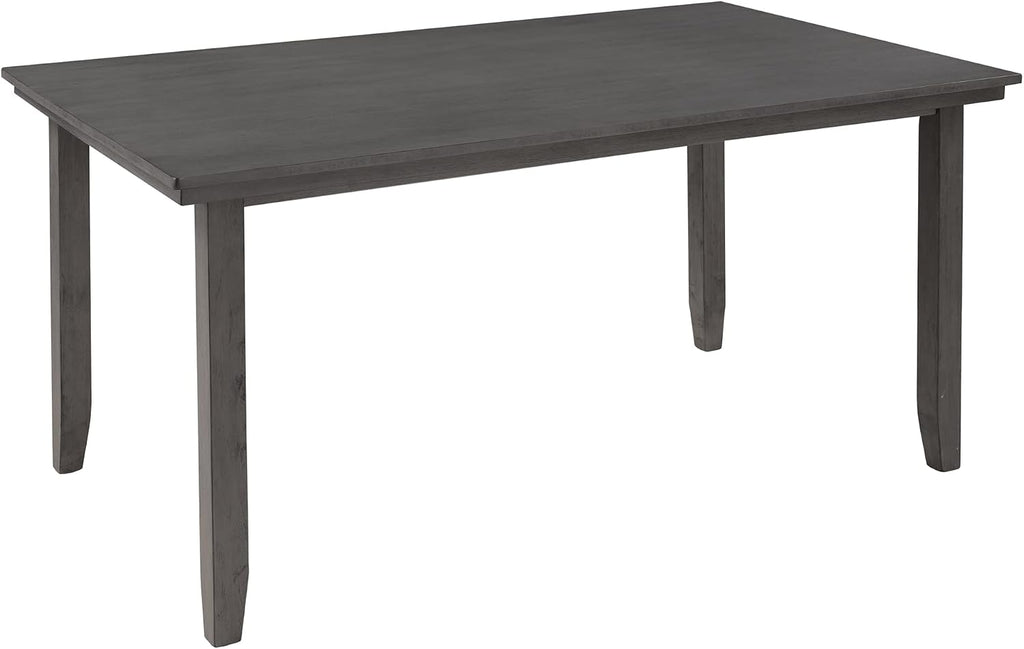 Harper & Bright Designs 6 Pieces Wooden Dining Table Set, Rectangle Table and 4 Chairs with Bench with Cushion, Kitchen Table Chairs Set for 6 Persons, Dining Room Set (Gray)
