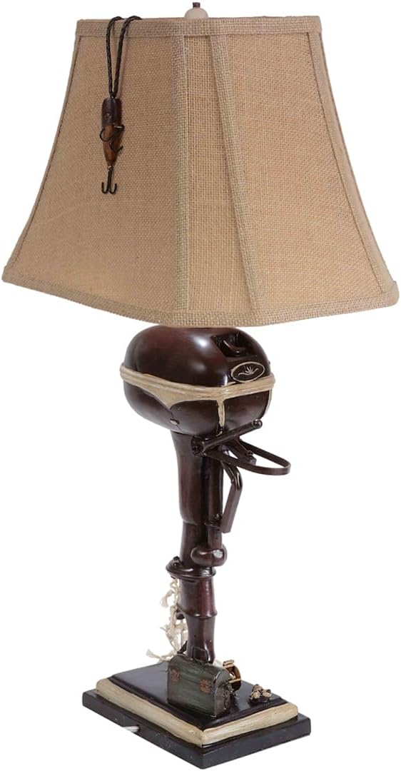 BLACK FOREST DECOR - Vintage Motor Boat Lamp - Nautical Lamp for Cabin, Living Room, Nightstand, Desk, 30' x 16' x 11'