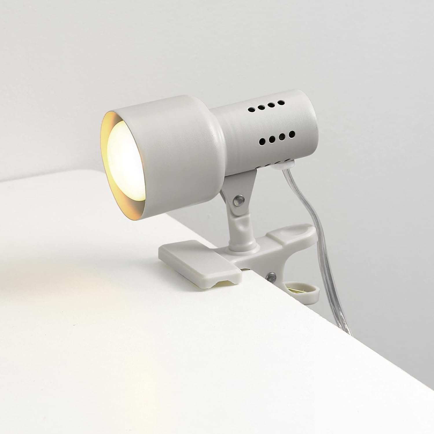 31.5' Multi-Joint Desk Lamp with Metal Clamp, Black, On/Off Rotary Switch on Shade, Partially Adjustable Swing Arm, Home Essentials, Reading Light, Office Décor