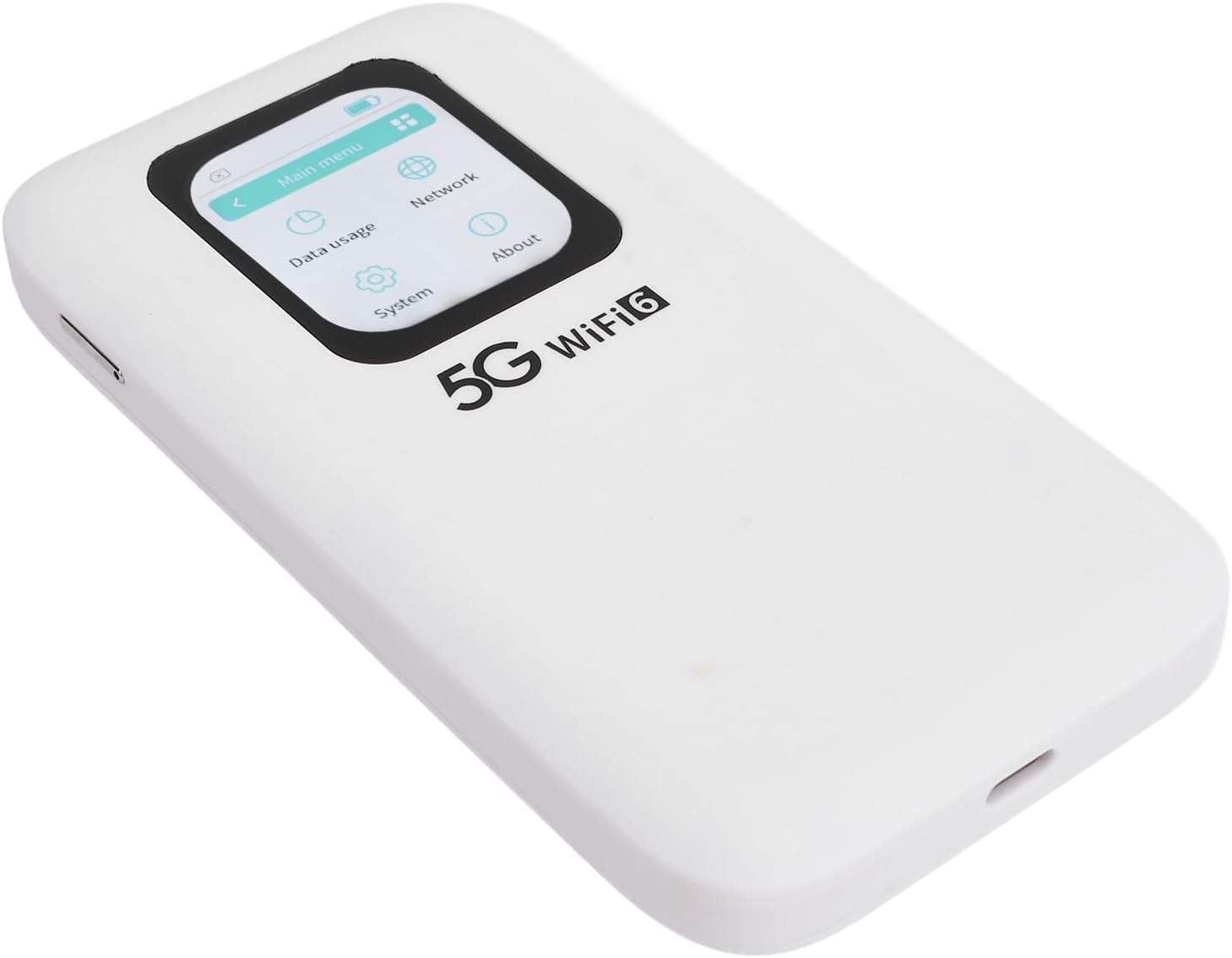 5G Wi Fi 6 Mobile Hotspot, Portable 5G Wi Fi Router, 2.01in Touch Screen Nano SIM Card Slot Design, Connects Up to 16 Devices, Pocket Wi Fi Device for Travel Office Dormitory