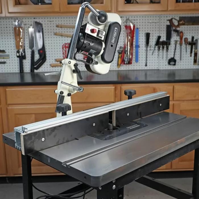 Infinity Tools Mini Power Feeder (MPF-001) – 1/8 HP Variable Speed (6.5–56 FPM), Reversible Feed, Horizontal/Vertical Mode, 26 lb – For Router Tables, Shapers, Table Saws & Bandsaws