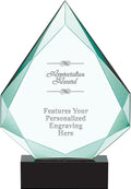 Crown Awards Personalized Crystal Trophy, 13' Engraved Legacy Jade Crystal Award Prime
