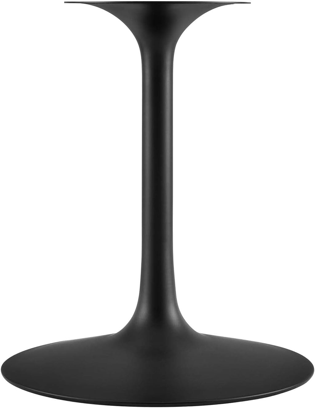 Modway Lippa Oval 54' Mid-Century Modern Artificial Marble Dining Table in Black Black