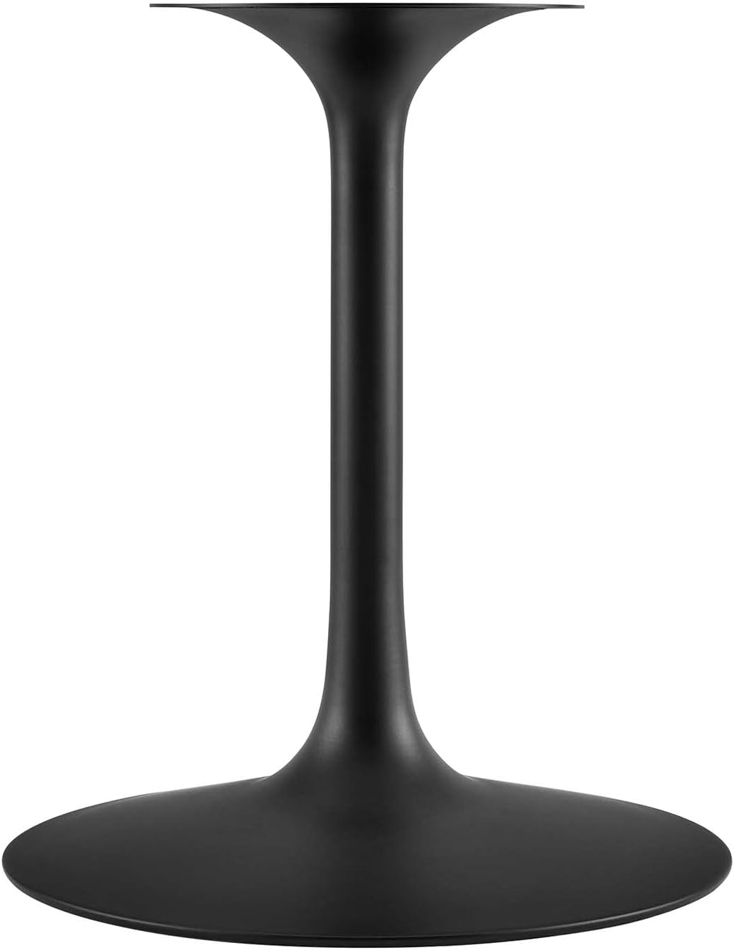 Modway Lippa Oval 54' Mid-Century Modern Artificial Marble Dining Table in Black Black