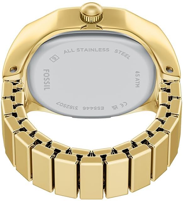 Fossil Women's Watch Ring, Quartz Stainless Steel Two-Hand Ring Watch for Women