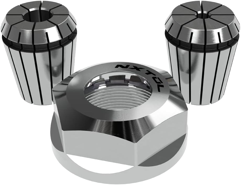 NXT-10199 Shaper Spindle Router Bit Adapter Kit for Modern 3 & 5 HP Shapers | ¼' and ½' Collet Included | Made in USA!