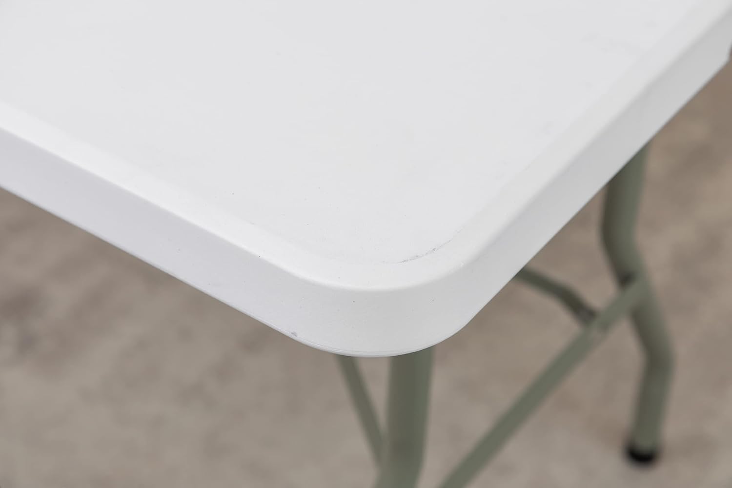 BTExpert Set of 2, Fold-in-Half Folding Utility Table 6 Feet 72'x 29.5' Lightweight Portable Carrying Handle Indoor Outdoor Picnic Camping Office Home Party Wedding Event Easy Clean Store Care White
