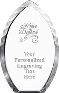 Crown Awards Customizable Crystal Trophy, 9' Engraved Tear Drop Crystal Award
