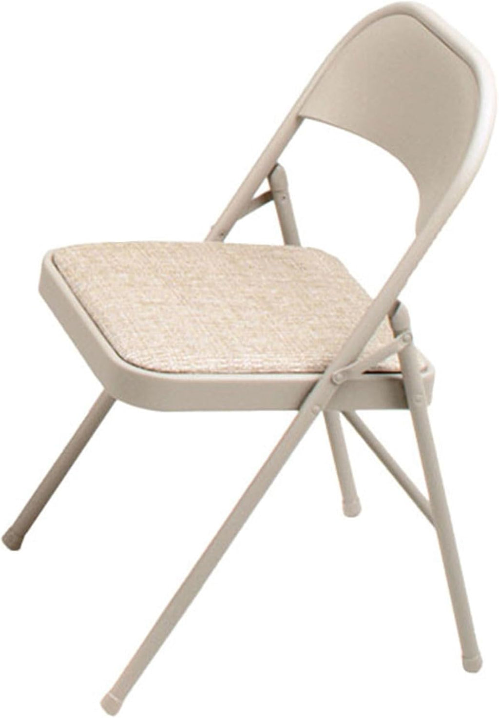 MECO Sudden Comfort 5 Piece 34 x 34 Inch Square Folding Dining Card Table with 4 Padded Folding Chairs Furniture Set for Gatherings and Games, Tan