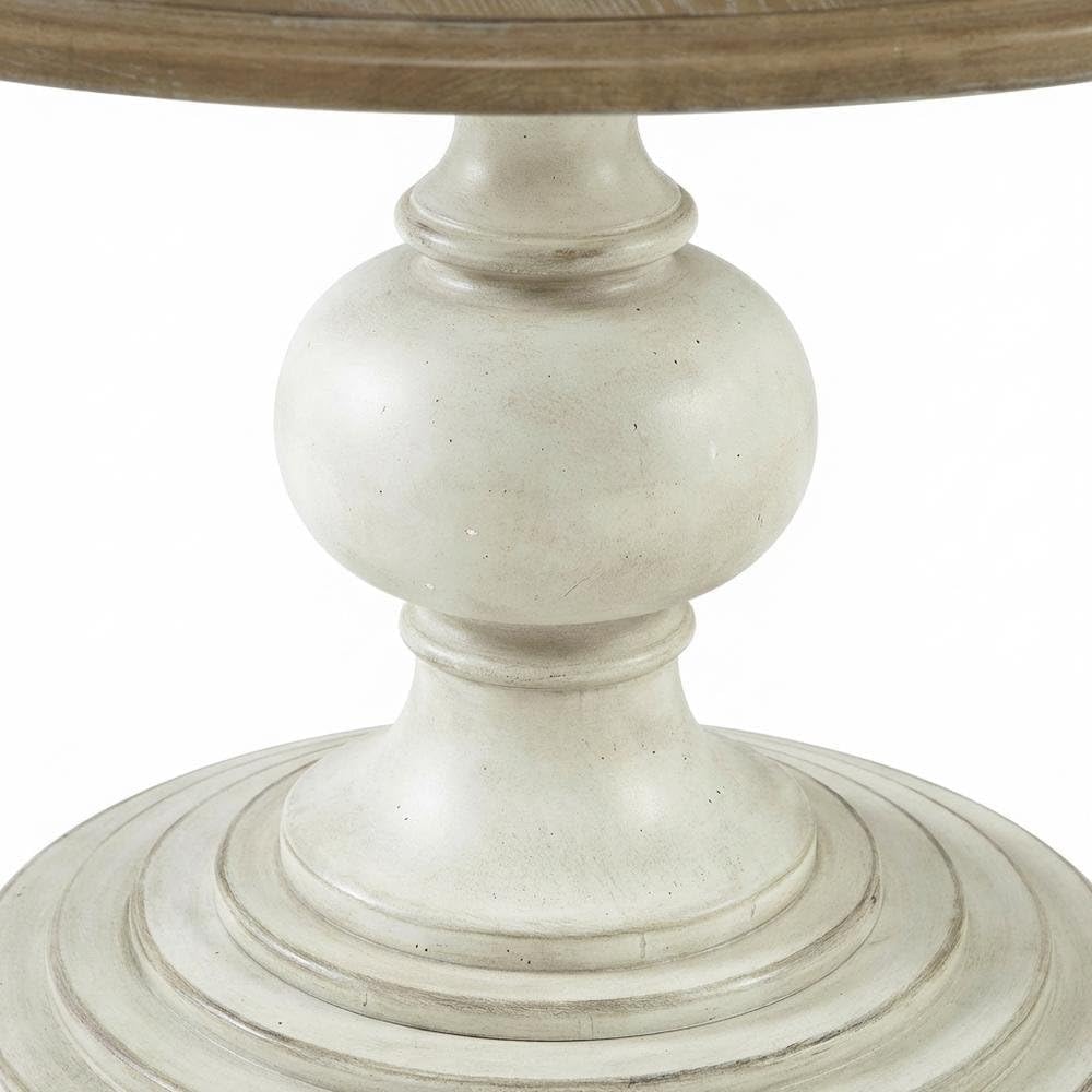 Starlight Canyon Home Brown Round Pedestal Dining Table with Wood Veneer and MDF Top, Ideal for Dining Room, Rustic or Modern Indoor Dining Spaces