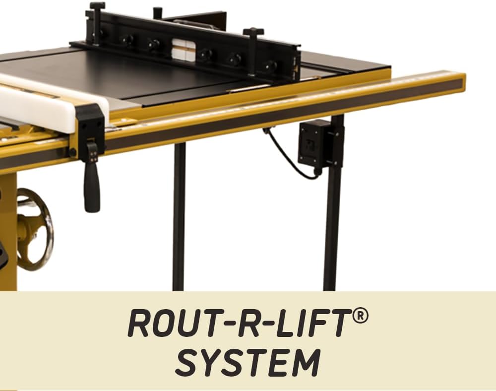 Powermatic 10-Inch Table Saw, Router Lift, 50-Inch Rip, 3 HP, 230V 1Ph (Model PM2000B)