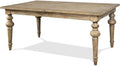 Pemberly Row Coastal Wood Dining Table, Snowy Desert Brown Finish, 30' H x 66'-84' W x 42' D, Pine Solid and Veneer, Cottage Style, Extendable with 18' Leaf, Rustic Chic Design for Dining Room Use