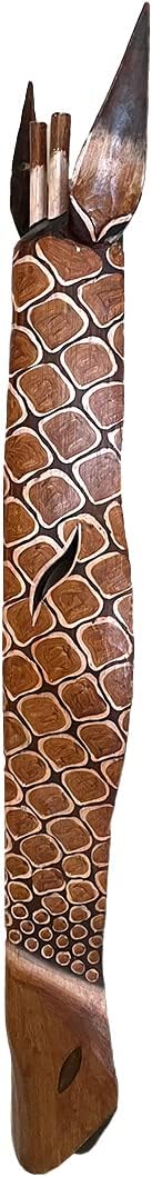 OMA Giraffe Mask Wall Hanging Decor Wooden Hand Crafted Giraffe Jungle African Safari Home Decor Gift XLARGE SIZE 40'
