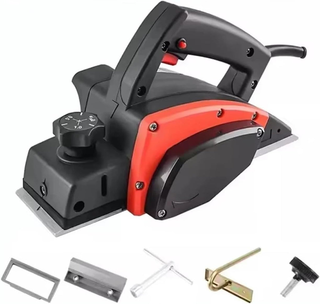 Handheld Electric Planer Cordless Wood Planing Mac 220V Woodworking Electric Planer Multifunctional Planer Small High Power Electric Router Trimmer Wood Milling Engraving Slotting(A)