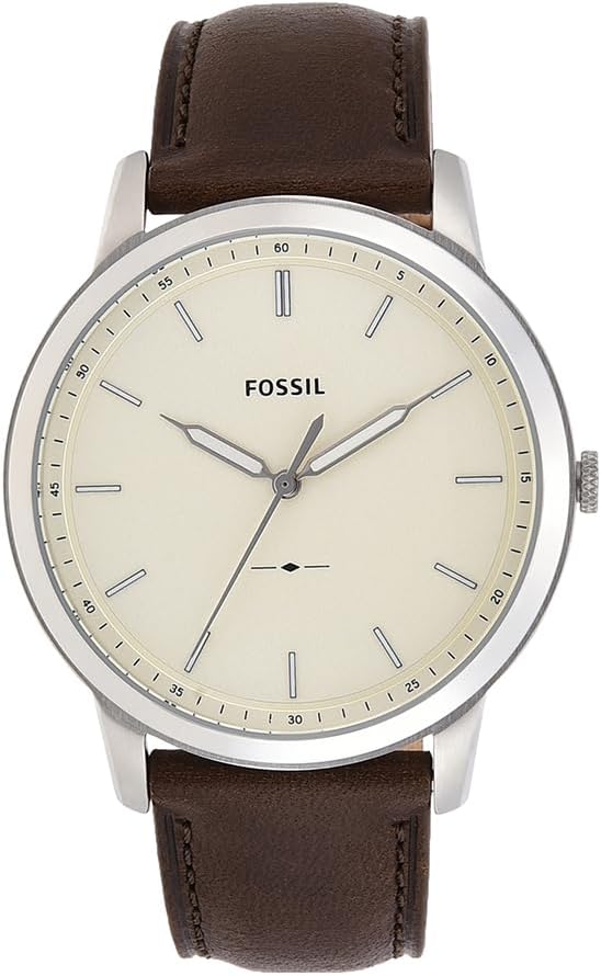 Fossil Men's Minimalist Quartz Stainless Steel Three-Hand Watch for Men