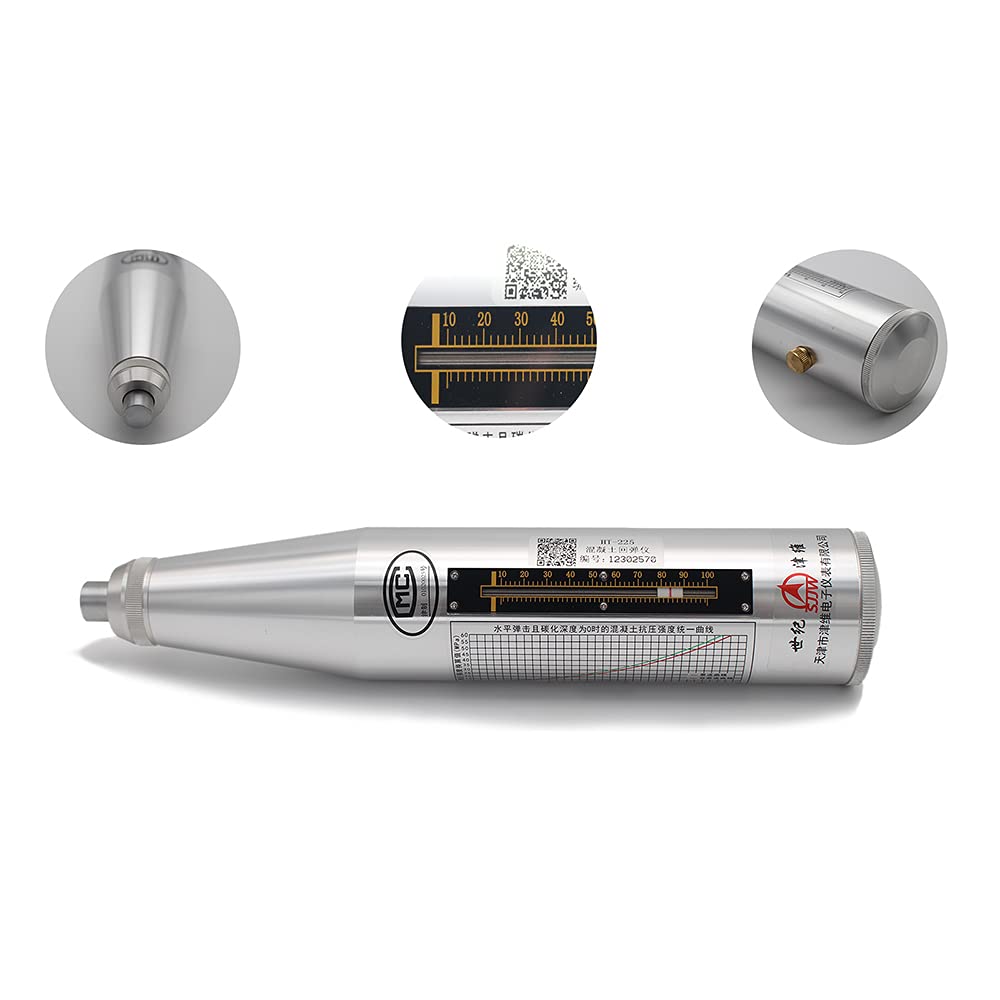 Concrete Rebound Hammer Tester Resiliometer Schmidt Hammer Test Meter Tools Within the Scope of 10-60Mpa