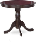 East West Furniture ANT-CAP-TP Antique Dining Room Table - a Round kitchen Table Top with Pedestal Base, 36x36 Inch, Cappuccino