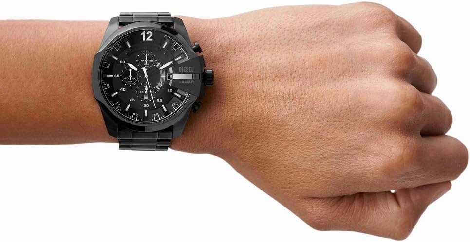 Diesel Mega Chief Watch for Men, Chronograph Men's Watch