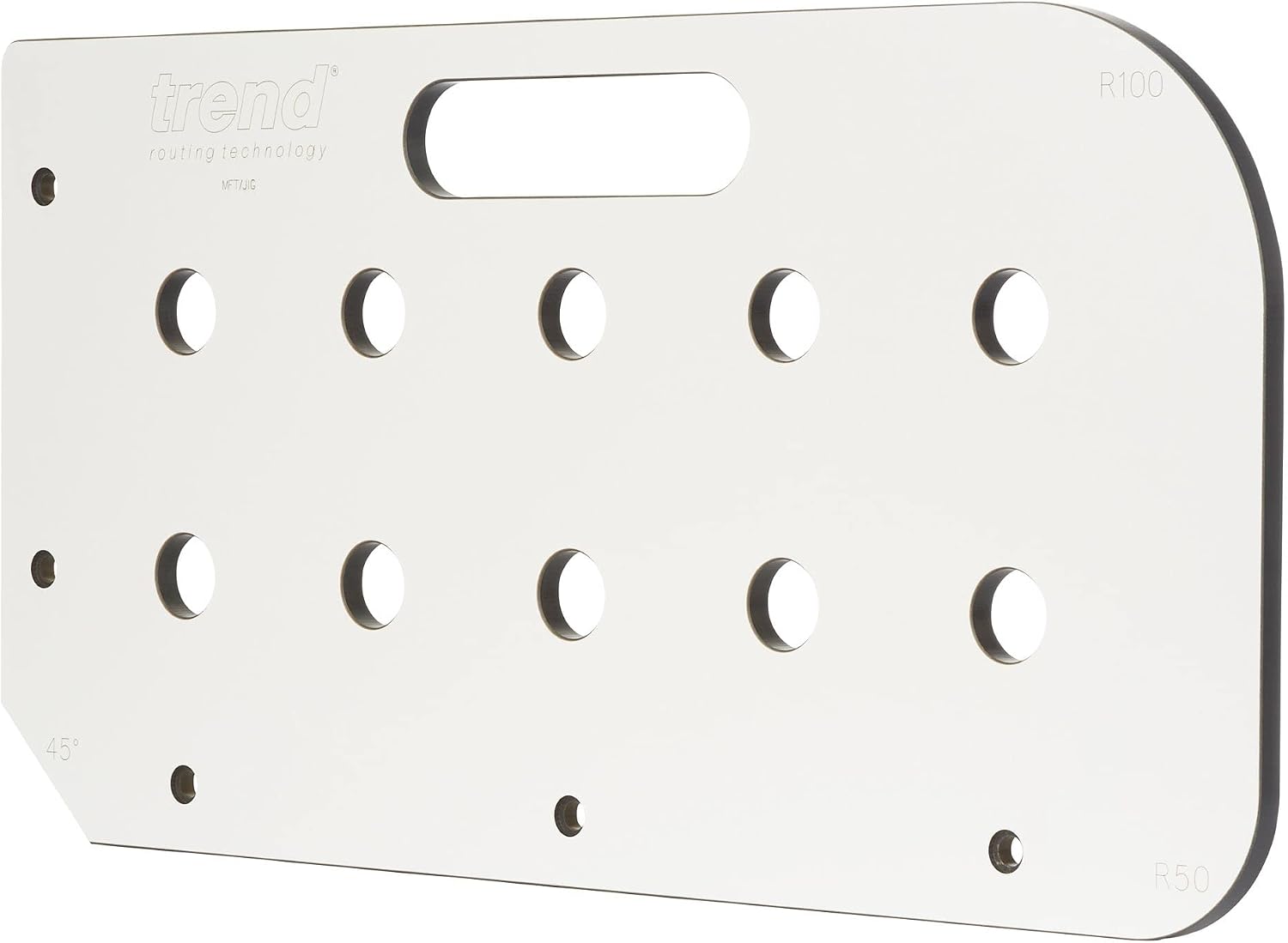 Trend Multi-Functional Table Routing Jig, MFT Style Countertops, Plunge Router Compatible, Durable Material, Corner Radii & 45 Degree End Cut, MFT/JIG