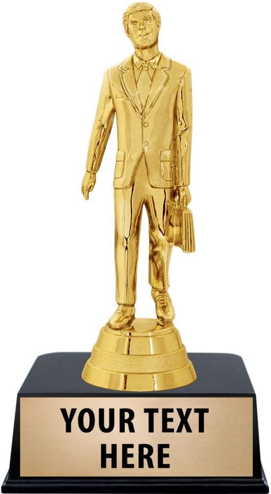 Crown Awards Salesman Trophies with Custom Engraving, 6' Personalized Salesman Trophy On Black Base