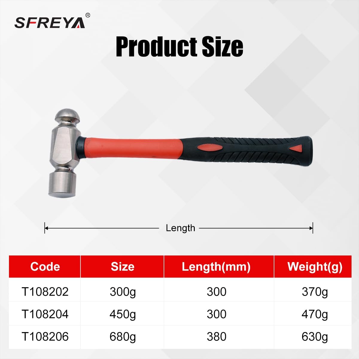 Titanium Ball Pein Hammer, with Plastic Handle, MRI Non-magnetic Tools, Light Weight, High Strength, Corrosion Resistant, Durable, Drop-forged, Industrial Grade, T1082 (Head 450g)