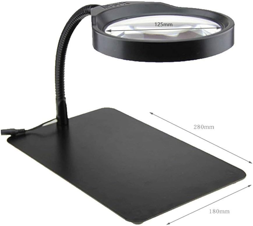 Screen Magnifier LED 8 Desktop Magnifier Magnifying lamp high Rate for The Elderly Read/Maintenance Magnifier with LED Light Double The Comfort