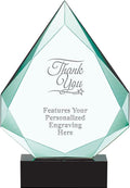Crown Awards Personalized Crystal Trophy, 13' Engraved Legacy Jade Crystal Award Prime