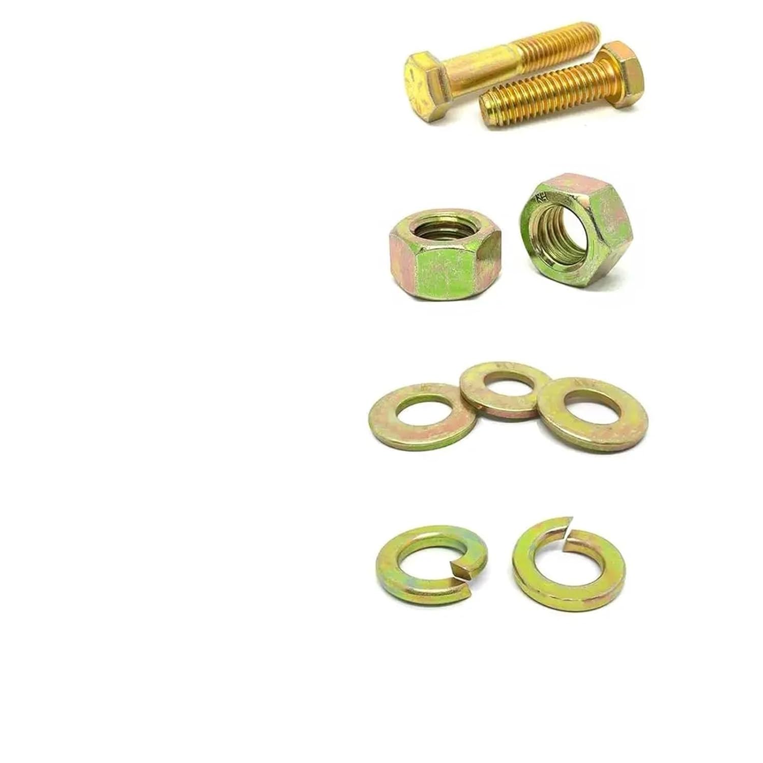 Nut & Bolt Sets Grade 8 Heavy Duty Hex Cap Bolts Assortment Kit with Nuts Washers