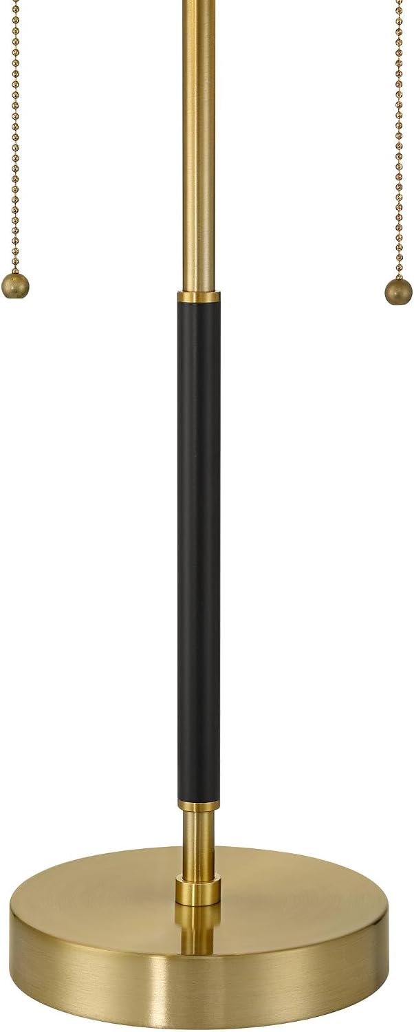 360 Lighting Pierre 23' H Gold Black Metal Dome Pull Chain USB Table Lamp Set of 2