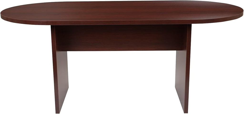 Flash Furniture Jones 6 Foot (72 inch) Oval Conference Table in Mahogany
